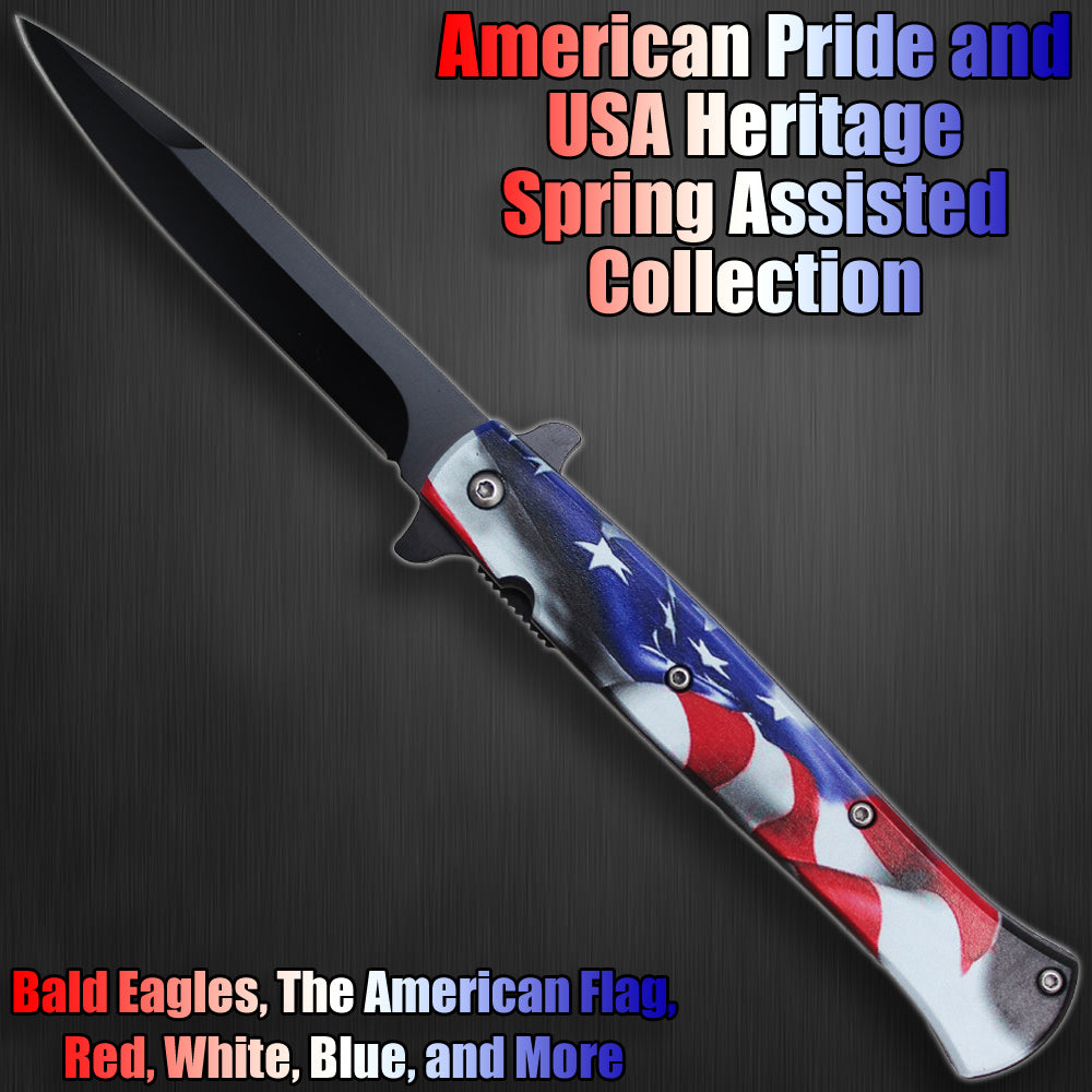 U.S.A and American Heritage Spring Assisted Knives