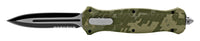 FPSTACTICAL Firth ACU Digital Camouflage Olive Green, Light Tan, and Black Dual Edge Serrated OTF Knife 3.5"