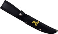 Elk Ridge Dual Edge Fixed Blade Fishing Fillet Knife w Sawback and Nylon Fiber / Rubber Handle 6"