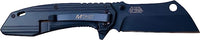 MTech USA Navy Blue Tinite Coated Cleaver Spring Assisted Stainless Steel Pocket Knife 3.5" MT-A1001BL