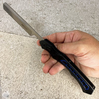 MTech USA Cut-Throat Shaving Razor Black and Blue MT-1007BL 3.75"