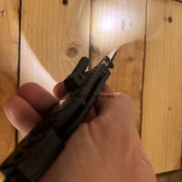 Tac-Force Black and Silver Spring Assisted Tactical Rescue Knife with Integrated LED Flashlight and Sheriff Badge 3.5"