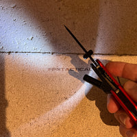 Tac-Force Fire Fighter Spring Assisted Tactical Rescue Knife w/ Integrated Flashlight Red & Black 3.75"