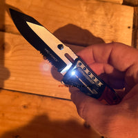 Tac-Force EMT/EMS Spring Assisted Tactical Rescue Knife w/ Integrated Flashlight Orange & Black 3.75"