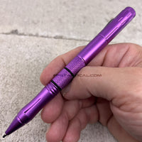 FPSTACTICAL Kuboton Compact OTF Tactical Pen Knife Purple with Dual Edge Black Blade 1.75"