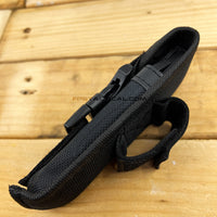 FPSTACTICAL Snaithin Dual Edge Spear Tip OTF Knife Black & Silver Two Tone w Partial Serrated Blade and Carbon Fiber Diamond Texture Aluminum Handle 3.75"