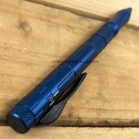 FPSTACTICAL Kuboton Compact OTF Tactical Pen Knife Blue with Dual Edge Black Blade 1.75"