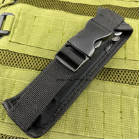 FPSTACTICAL Eclectic Automatic OTF Switchblade Stiletto Knife White Marble w/ Damascus 5"