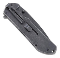 MTech USA Spring Assisted Pocket Knife Black with Brown / Black Wood Scales 3.75" MT-A908DB