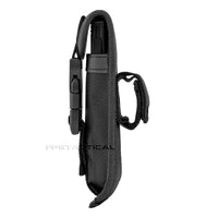 FPSTACTICAL Efficacy II OTF Knife Black & Silver w Serrated Tanto Blade and Rubberized Handle 3.5"