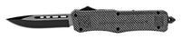FPSTACTICAL Cinder OTF Knife Black Silver w Carbon Fiber Handle 3.5"