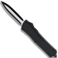 FPSTACTICAL Nights End Black and Silver Dual Edge OTF Knife 3.5"
