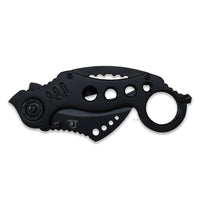 Falcon Matte Black Karambit Spring Assisted Tactical Knife 2.5"