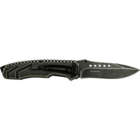 MTech Evolution Gray / Black Stonewash and Wooden Spring Assisted Tactical Knife 3.5" MTE-A004-WD