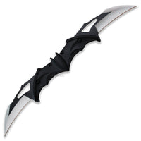 Pacific Solutions Dual Blade Bat Wing Spring Assisted Knife Black and Silver 4.5"