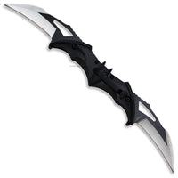 Pacific Solutions Dual Blade Bat Wing Spring Assisted Knife Black and Silver 4.5"