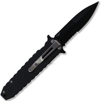 Pacific Solutions USA Punisher Skull Spring Assisted Stiletto Knife Red White Blue and Black 3.5"