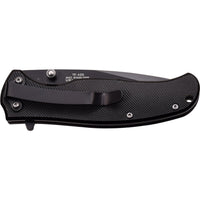 Tac-Force Classic Black Spring Assisted Compact Pocket Knife w Aluminum G10 Style Scales TF-420BK 3"