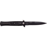 Tac-Force TF-428G10 Milano Spring Assisted Stiletto Pocket Knife Black with G10 Scales 3.75"
