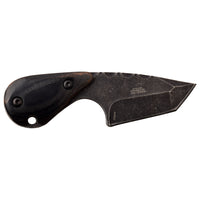 Mtech USA Black Ash / Gray Stonewash Miniature Full Tang Fixed Blade Knife w Snap Lock Sheath 2.5"