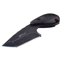 Mtech USA Black Ash / Gray Stonewash Miniature Full Tang Fixed Blade Knife w Snap Lock Sheath 2.5"