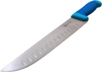 Elk Ridge Fixed Blade Camping / Fishing / Hunting Fillet Knife with Nylon Fiber / Rubber Handle , Scalloped Blade, and Sheath 8"
