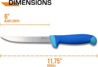Elk Ridge Dual Edge Fixed Blade Fishing Fillet Knife w Sawback and Nylon Fiber / Rubber Handle 6"

