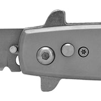 FPSTACTICAL Arbres Satin Silver and Pakkawood Switchblade Stiletto Knife 4"