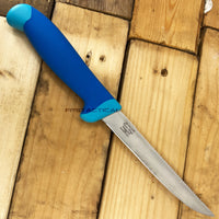 Elk Ridge Dual Edge Fixed Blade Fishing Fillet Knife w Sawback and Nylon Fiber / Rubber Handle 6"

