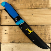 Elk Ridge Dual Edge Fixed Blade Fishing Fillet Knife w Sawback and Nylon Fiber / Rubber Handle 6"
