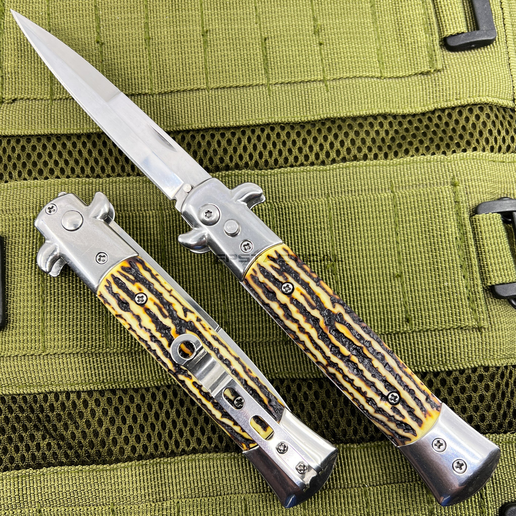 Switchblade Style Ruler FPSTACTICAL Remnant Italian Style Stiletto Switchblade Mirror Chrome w ...