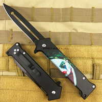 Pacific Solutions "The Joker" Stainless & ABS Spring Assisted Knife Black 3.5"
