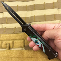 Pacific Solutions "The Joker" Stainless & ABS Spring Assisted Knife Black 3.5"
