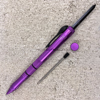 FPSTACTICAL Kuboton Compact OTF Tactical Pen Knife Purple with Dual Edge Black Blade 1.75"