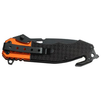 Tac-Force EMT / EMS Orange & Black Spring Assisted Tanto Blade EDC Rescue Knife 3.25"
