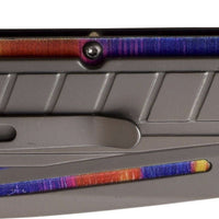MTech USA Gray Tinite Coated Cleaver Spring Assisted Stainless Steel Pocket Knife w Rainbow Accents 3.5" MT-A1078GY