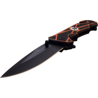 Tac-Force EMS / EMT Spring Assisted Textured Rescue Knife Orange & Black 3.5"

