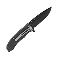 Falcon KS1635FL Compact Drop Point USA American Skull Spring Assisted Knife Black 3"
