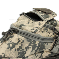 East West USA ACU Digital Camouflage Tactical Military Sling Backpack w Removable USA Flag Patch