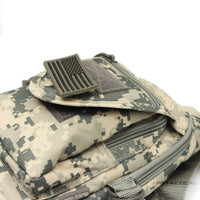 East West USA ACU Digital Camouflage Tactical Military Sling Backpack w Removable USA Flag Patch
