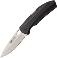 MTech USA Silver and Black Manual Folding Compact Lightweight Lockback Pocket Knife 2.75" - MT-1076BK
