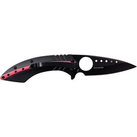 MTech Evolution MTE-A018-BR Black and Red Spring Assisted Tactical Knife with Thumb Ring 3.5"
