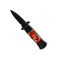 Pacific Solutions Miniature Brown Pearlex Black Spring Assisted Stiletto Knife 1.75"
