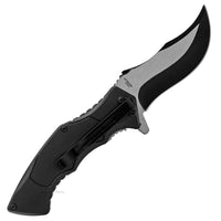 Pacific Solutions Grim Reaper Skull Spring Assisted Carver Knife Black and White 3.5"
