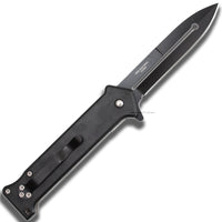Pacific Solutions "The Joker" Stainless & ABS Spring Assisted Knife Black 3.5"

