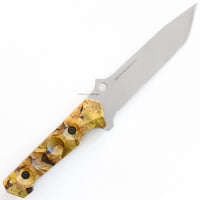 Protek Full Tang Tanto Style Woodland Camouflage Tactical Knife w Glassbreaker 5"
