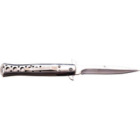 Tac-Force Chrome / Mirror Finish Spring Assisted Stiletto Knife 4"
