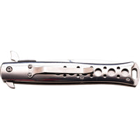 Tac-Force Chrome / Mirror Finish Spring Assisted Stiletto Knife 4"
