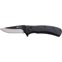 MTech USA MT-1149BK Ball Bearing Black / Silver Compact Manual Folding Pocket Knife w Aluminum Scales 2.75"
