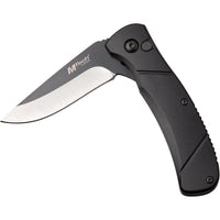 MTech USA MT-1149BK Ball Bearing Black / Silver Compact Manual Folding Pocket Knife w Aluminum Scales 2.75"
